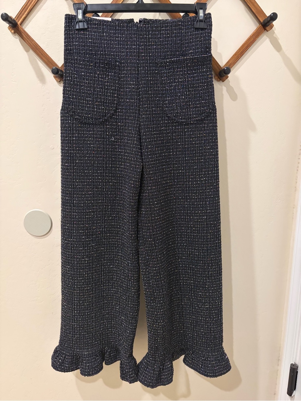 ☁️ Woven Ruffle-Hem Wide Leg Pants - 37” long 🌈 !!!!!!!